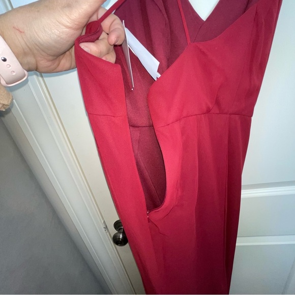 Dessy Collection Thread Criss Cross Back Mermaid Wrap Dress Sz 4 - Picture 11 of 16